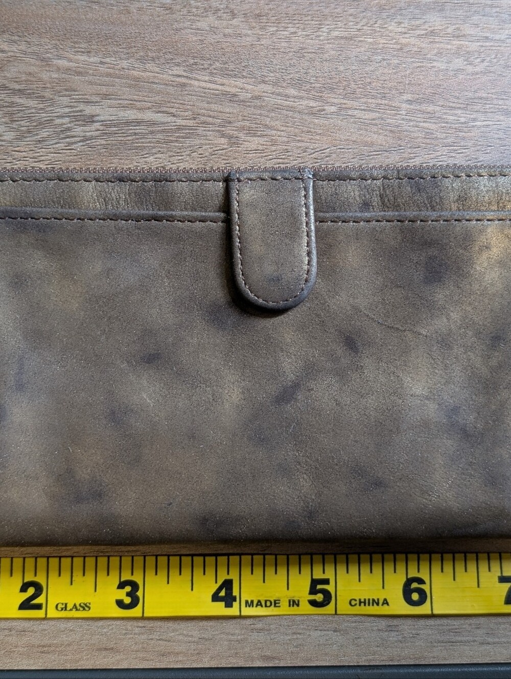 HOBO Lauren clutch wallet metallic bronze-toned leather Distressed Vintage Look - Picture 3 of 9